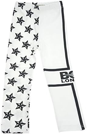 DOKI Little Girls' Spring and Autumn Star and Numbers Printed Leggings 4T White