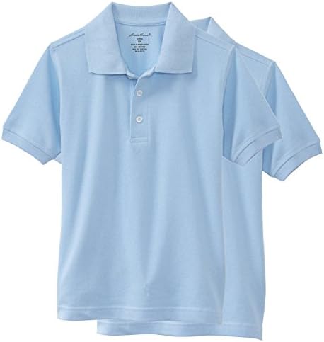 Eddie Bauer School Uniforms Big Boys Pique Polo Shirt - 2 Pack (Sizes 8-14)