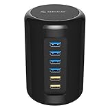 【日本正規代理店】 ORICO 多機能 『USB3.0 ハブ(6ポート) + BC1.2対応 急速充電(2ポート)』 一体型 高速データ転送 急速充電 高品質 12V/2A 電源付 セルフパワー PSE認定取得 RH4BS