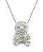 Sterling Silver Cubic Zirconia Skull & Cross Bones Pendant by Crislu, 16-18