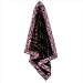 Brown Plush Blanket with Pink Champagne Trim