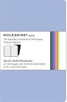 Moleskine Volant Notebook Ruled, Blue Large: Set of 2