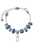 2-Sided Clear Frosted Baby Safety Pin Juliet Beaded Bracelet