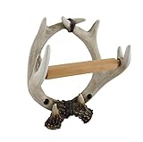 Rustic Deer Antlers Single Roll Toilet Tissue Holder Zeckos