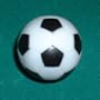 4 Black and White Engraved Soccer Foosballs