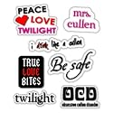 TWILIGHT STICKER SHEET #2 - Clear Vinyl Stickers - Scrapbooking Stamping - Sticker Decal - #C190