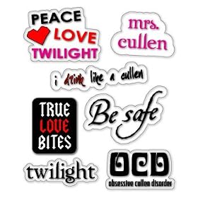 TWILIGHT STICKER SHEET #2 – Clear Vinyl Stickers – Scrapbooking Stamping – Sticker Decal – #C190