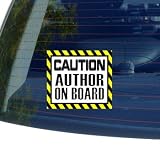 Caution Author on Board - Window Bumper Laptop Sticker