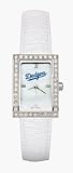 Los Angeles Dodgers Ladies Allure White Leather Strap Watch