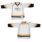 Boys NHL Nashville Predators Hockey Jersey / Sweater with Embroidered Logo - White & Black (Size: S/M )