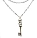 Necklace - Key Pendant with Crown (K9) ~ Antique Gold Tone