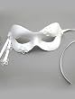 White Fabric Italian Mask Costume Dress Up Bridal Halloween Adult