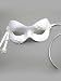 White Fabric Italian Mask Costume Dress Up Bridal Halloween