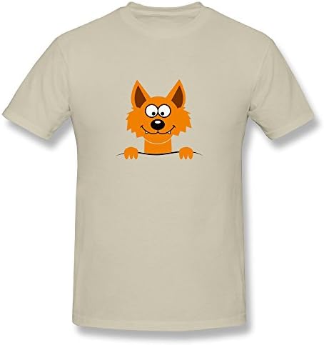 Designed Male T Shirts Geek Funny Pocket Fox XXL Natural