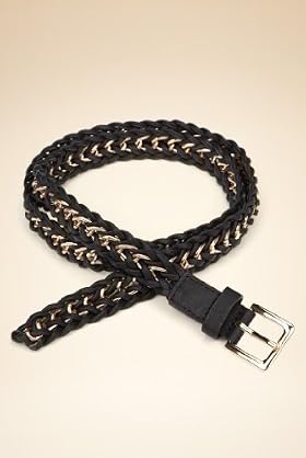 Square Buckle Chain Weave Belt