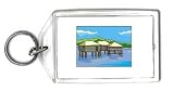 Keychain with dwelling, flood, Asia, 