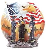 Firemen Raising Flag Plate