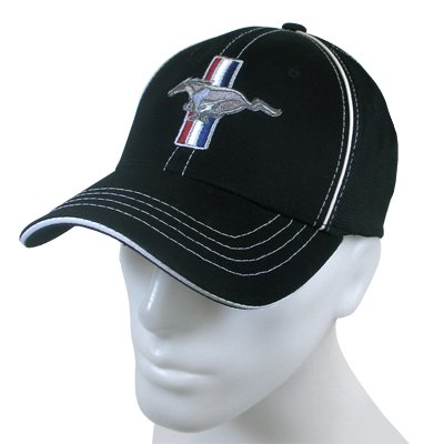 Ford Mustang Black Flex Fit Baseball Cap