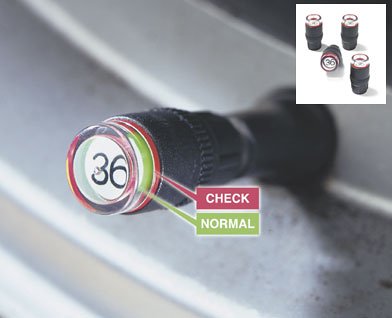Tire Pressure Valve Caps - Set of 4 (32 lb.)