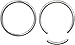 Forbidden Body Jewelry Pair of 2 Rings: 16g 1/2 Inch Surgical Steel Seamless Segment Hoop Rings
