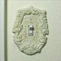 Antiqued White Iron Switchplate Cover