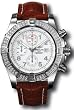 Breitling Super Avenger Mens 557 Black Crocodile Strap Watch