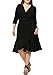 Plus Size Vintage Wrap Empire Waist Dress For Women