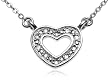 Sterling Silver Children's Diamond-Accented Heart Pendant, 14"