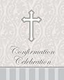 Creative Converting Devotion Cross Confirmation Celebration Invitations, Silver, 8 Count