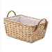 Lined Woven Seagrass Home Organization Storage Basket