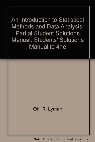 Introduction to Statistical Methods and Data Analysis, 4th