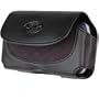 Black Horizontal Genuine Leather Universal Pouch Case for HTC Star Trek 3125 Smartflip 8500