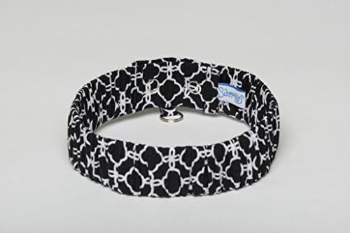 Schmoozies safe, secure and stylish collars for pets in black & white tile - aromatherapy