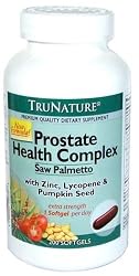 New formula- TruNature Prostate Health Complex with Saw Palmetto, zinc, lycopene & Pumpkin seed 200 softgels