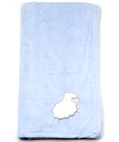 Boyds Bears Sleepy Coral Fleece Blanket with Lamb Appliques