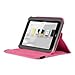 GMYLE(R) Hot Pink 360 Degree Rotating PU Leather Folio Stand Case Cover for Nook HD 7 inches Barnes & Noble e-Book Reader Tablet (Multi Angle- Vertical/Horizontal and Wake up Sleep Function)