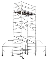 Werner 4203-18 500-Pound Capacity Aluminum Wide Span Scaffold Tower, 18-by-10-Foot
