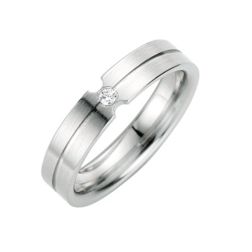 bruno banani Edelstahlring mit Zirkonia 44/87101 W 56 Preisvergleich
