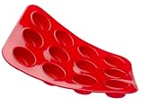 SiliconeZone Mini Muffin Pan, Red