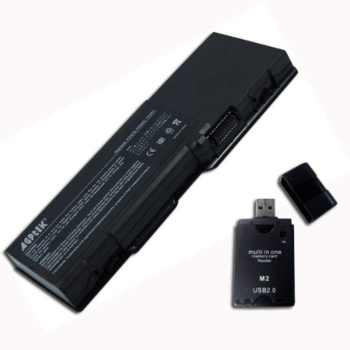 4800 mAh 6 Cells DELL Inspiron 1501 6400 E1505 Latitude 131L Vostro 1000 sereis Replacement Laptop Battery 312-0248 KD476 HK421 RD850 GD761 series Laptops w/a USB2.0 All In One Fated Reader-- Replacement Battery
