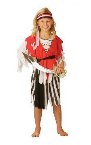Childrens Toyshop  Toys : Small Childrens Pirate Girl Costume