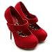 Ollio Women's Faux Suede Platforms Classic High Heels Multi Colored Shoes