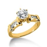 0.50 Ct Diamond Engagement Ring Solitaire Round Cut 14k Gold SI3 H