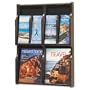 Safco� Expose Literature Display DISPLAY,2MAG/4PAM BK,LOK (Pack of2)