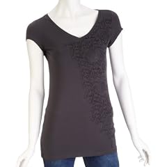 O'Neill Damen T-Shirt LW KOTONE S/SLV, Grease Grey, L, 057214_8000