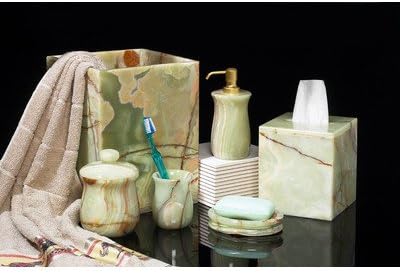 Lex Lighting MGBTH 6 Piece Jade Green Onyx Bath Set