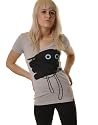 Numph Funny T-shirt : Grey 14