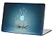 Macbook Pro Retina 15 inches Rubberized Hard Case for model A1395, GRAFICO Lotus Light Design with Blue Bottom Case, Come with Keyboard Cover