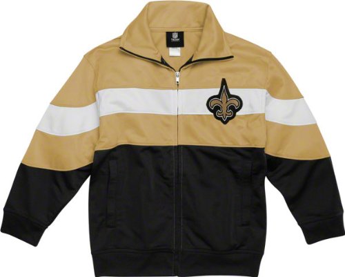 New Orleans Saints Youth Bold Stripe Track Jacket Youth Small