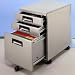 Executive 3-Drawer Silver Mobile File Cabinet By Studio RTA Furniture